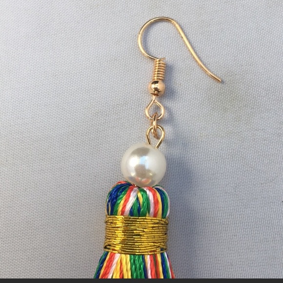 New! Multi-Color Tassel Earrings - Picture 7 of 12